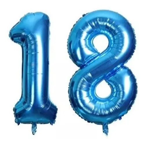 Globos Metálico  Del 0 Al 9 Azul - Dorado - Plata -rosa Oro 