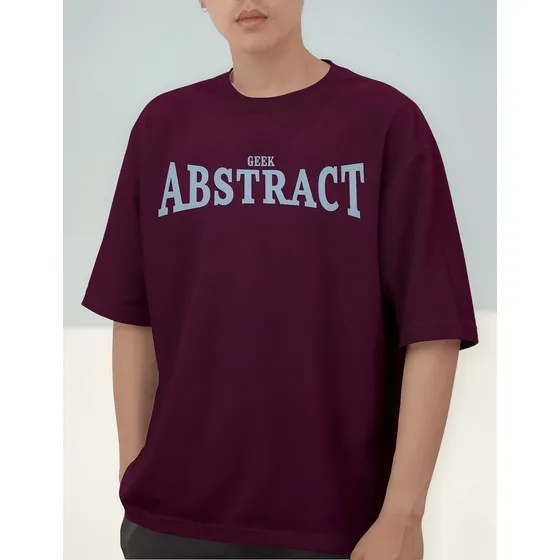 Camiseta Larga  Oversized Longline Geek Abstract Estampada 