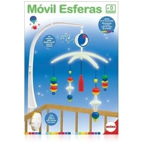 Cunero Movil Musical Bebe A Cuerda Esferas Antex 1431 Color ANTEX 1431 ESFERAS