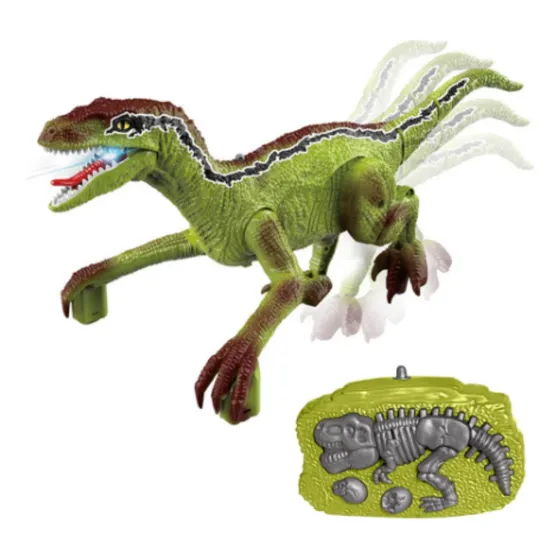 2.4g Mist Spray Rc Dinosaur Toys Realistic Velociraptor