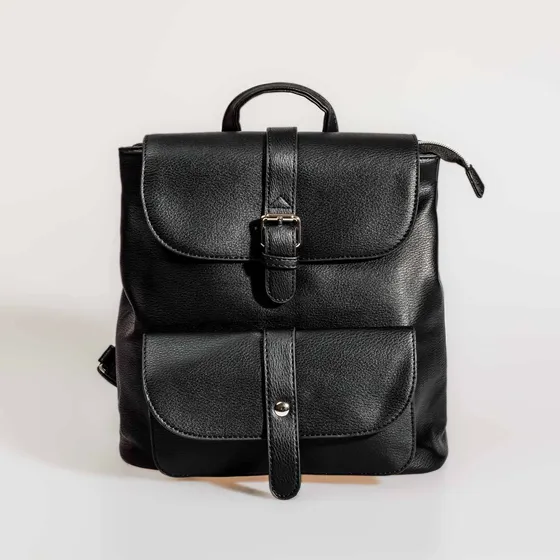 Mochila Premium Eco Cuero Mujer Correas Regulables Y Cierre