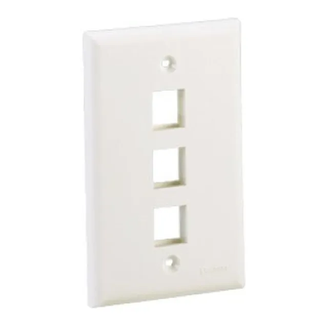 Placa De Pared Salida Para 3 Puertos Keystone Color Blanco