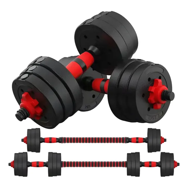 Kit Pesas Juego Mancuernas Ejercicios Barras Gym 20 Kg 40 Lb