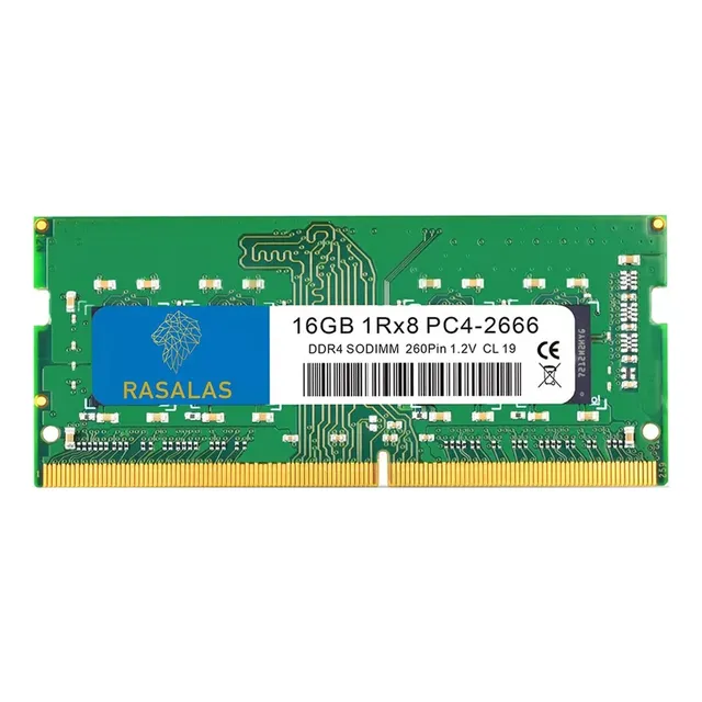 16gb Ddr4-2666Mhz Memoria Ram Gamer Rasalas Pc4-21300 Sodimm Laptop 1.2v