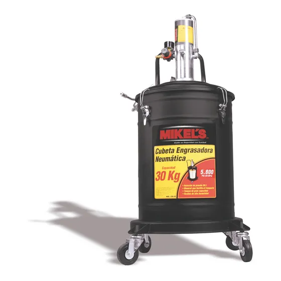 Cubeta Engrasadora Neumatica 30 Kg Cen-30 Mikels