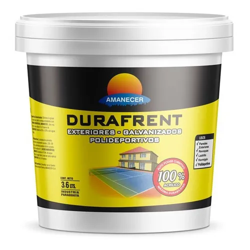 Impermeabilizante Durafrent Galvanizados 3,6 L | Amanecer Color Blanco