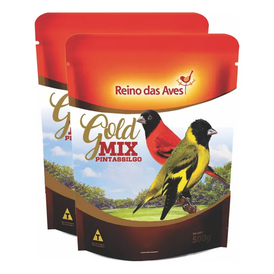 Kit 02un Pintassilgo Gold Mix 500gr (pintassilgo, Tarin)