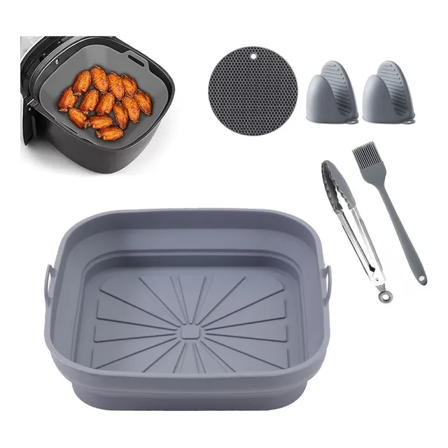 6 Moldes Reutilizables Freidora De Aire Almohadilla Silicona