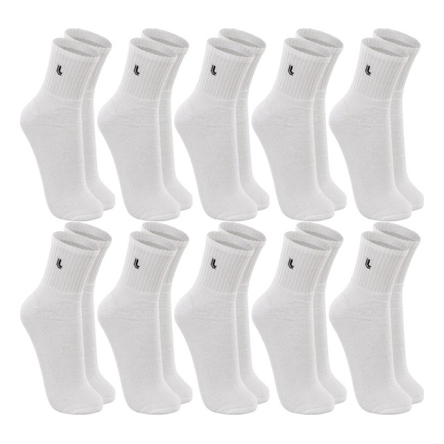 Kit 10 Pares Meia Lupo Original Masculina Cano Médio Algodão Kit 10 Pares Meia Lupo Original Masculina Cano Médio Algodão