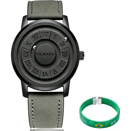 Relógio De Quartzo Masculino Bola Magnética Relógio De Pulso Azul