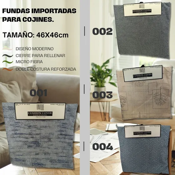 Funda Importada Para Cojines 46x46  Usa16