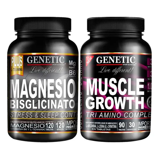 Magnesio Glicinato Arginina Lisina Ornitina Growth Genetic