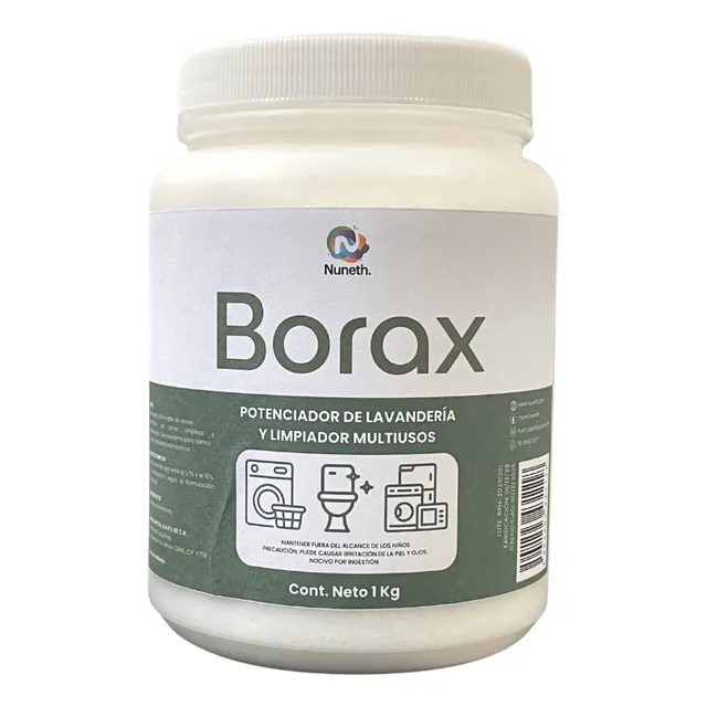 Borax En Polvo 1 Kilo Nuneth Lavandería Blanqueador