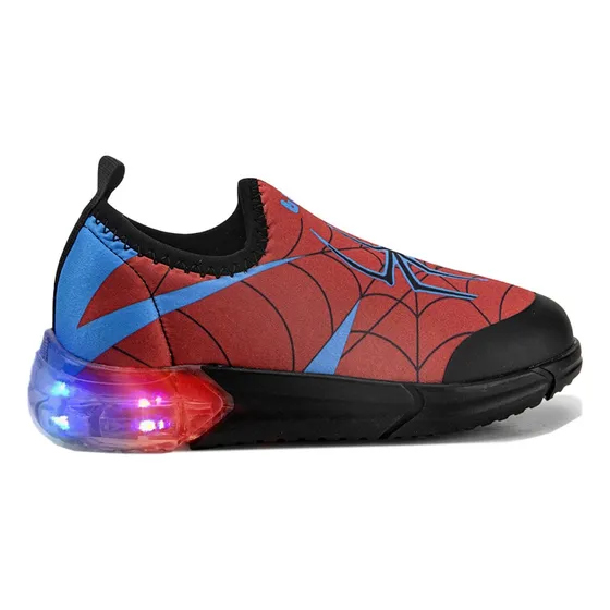 Zapatillas Bibi Space Rojo Kids Spiderman Niños Luces