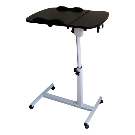 Mesa Auxiliar Plegable Y Extraíble Escritorio Para Laptop Color Negro