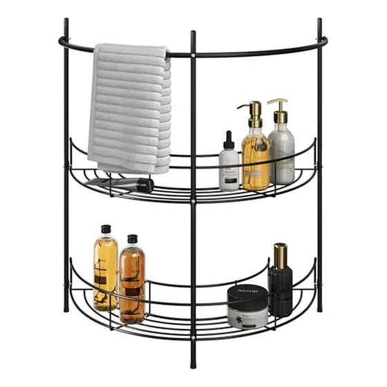 Organizador De Lavabo Pedestal Matte Black - Lavish Home