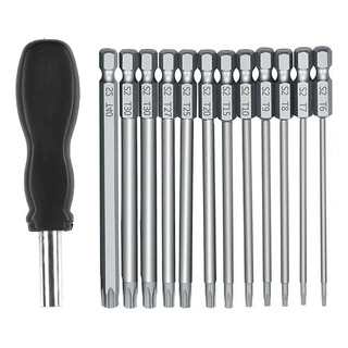 Juego De Puntas De Destornillador Largas Torx De 100 Mm, 13 Juego De Puntas De Destornillador Largas Torx De 100 Mm, 13