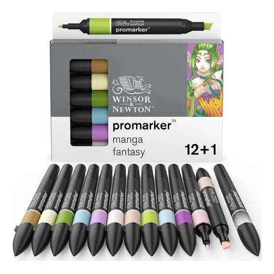 Winsor & Newton Promarker, Juego De 12, Manga Fantasía