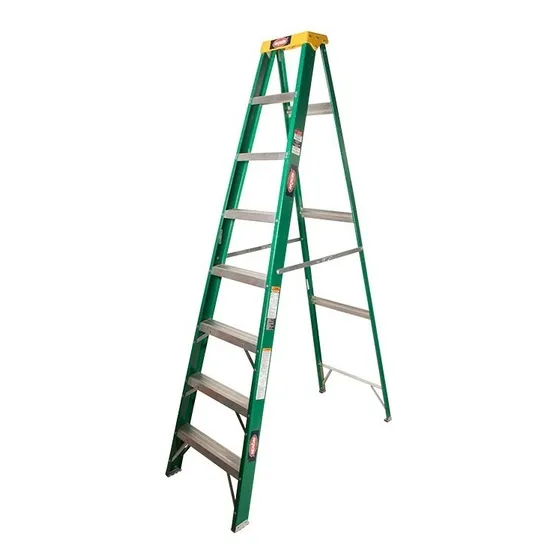 Escalera Fibra De Vidrio Akron 7 Esc 77-91 Color Verde oscuro