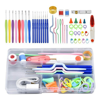 Kit Agulha CrochĂȘ Bordado Bordar Tesoura Fita - 53 Itens Kit Agulha CrochĂȘ Bordado Bordar Tesoura Fita - 53 Itens