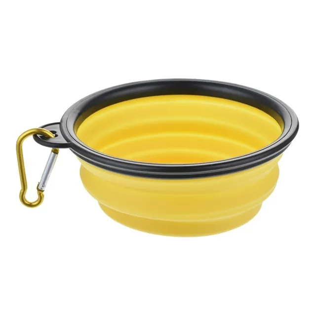 Comedero Bebedero De Silicona Plegable Para Perro Aire Libre