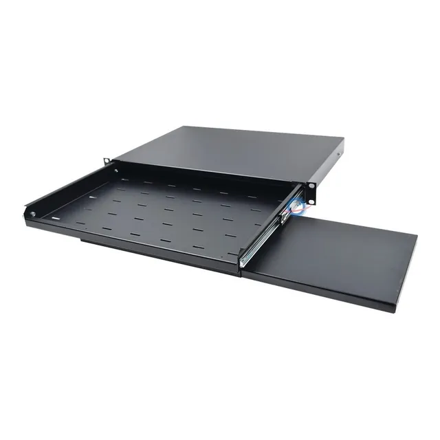 Charola Abatible Para Teclado Y Ratón Con Rack De 19 In 1ur Color Negro