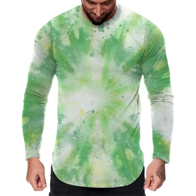 Boton Largo Masculino Verano Hawaii Casual Camisa Suelta