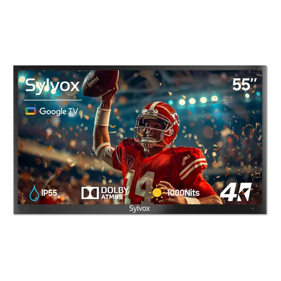 Televisor Exterior Sylvox 55 4k Hdr 10 Impermeable Deck Pro