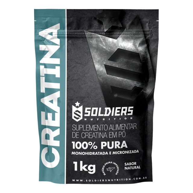 Creatina Monohidratada 1kg 100% Pura Soldiers Nutrition Sem Sabor Creatina Monohidratada 1kg 100% Pura Soldiers Nutrition Sem Sabor