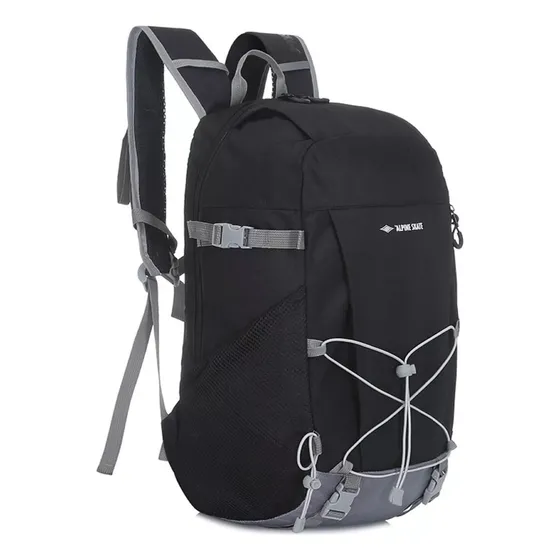 Mochila Portanotebook Alpine Skate Con Compartimento Azul Color Negro Diseño De La Tela Lisa
