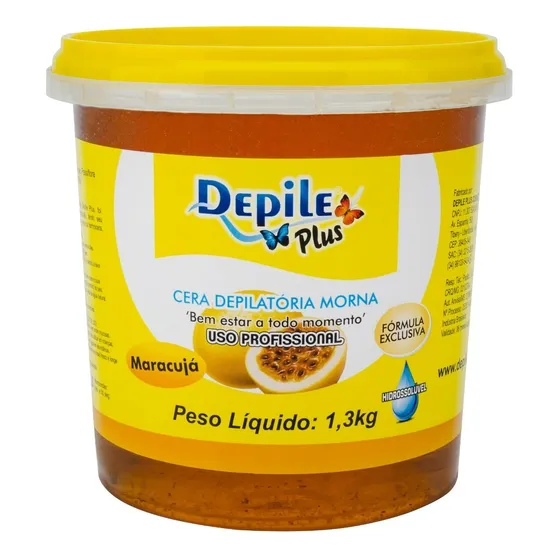 Cera Depilatória Anestésica Depile Plus  2,6 Kg Profissional