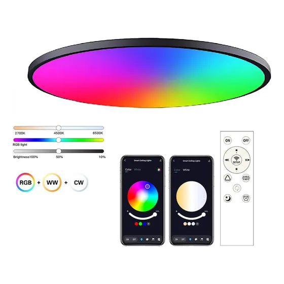 Plafon Lampara Techo Luz Led Inteligente Rgb  App Tuya 220v