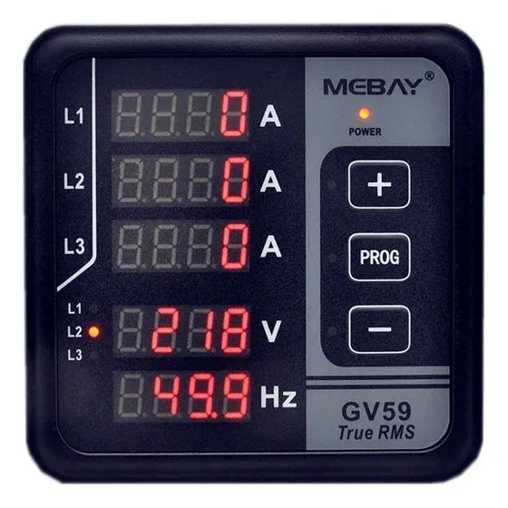Medidor Digital Multifunción Mebay Gv59 Planta Electrica 