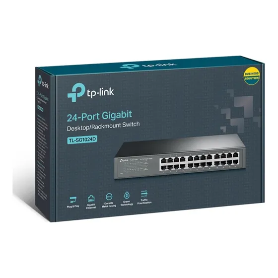 Switch 24 Puertos Gigabit 10/100/1000 Tl-sg1024de Tp-link