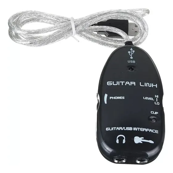Cabo Interface Guitar Link Usb Guitarra Baixo Violão Usb