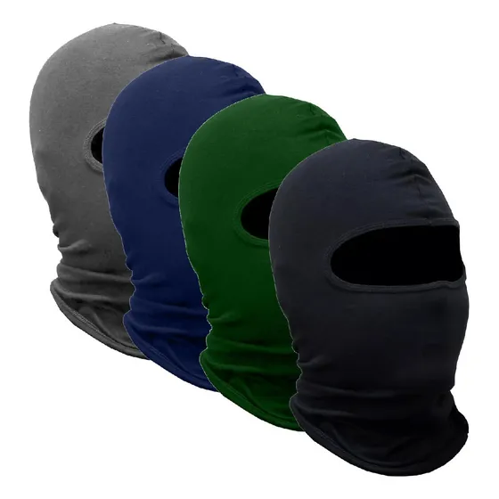 Kit 4 Balaclavas Touca Facial Protetor Solar Uv50+ Moto Cor Cores Sortidas Desenho Liso Tamanho Unico