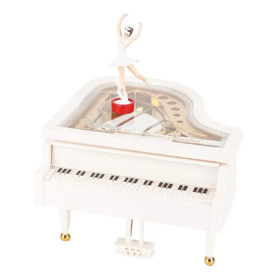 Caja De Música Cajita Musical Piano Con Alhajero  Bailarina!