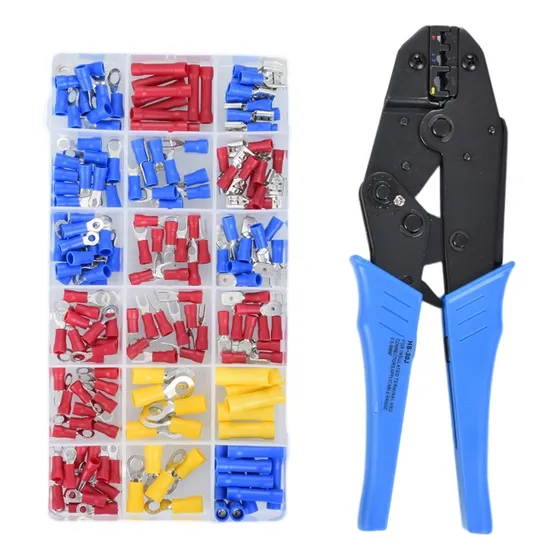Kit Alicate 300 Pcs Terminais Isolado Olhal Garfo Pino