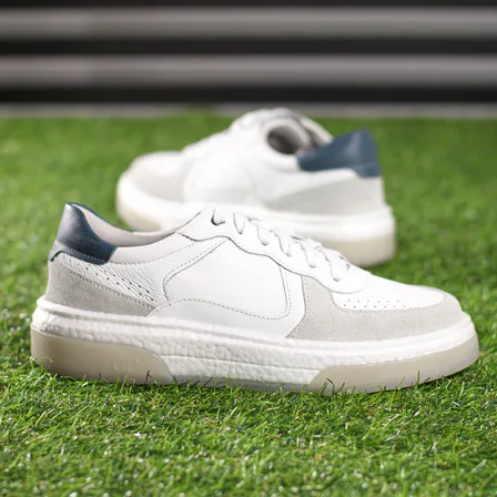 Tênis Democrata Denim Pulse Casual Leve Confortável Couro