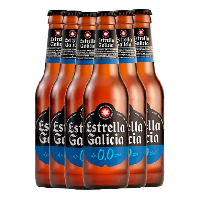 Cerveza Estrella Galicia 0.0 % 250 Ml X 6