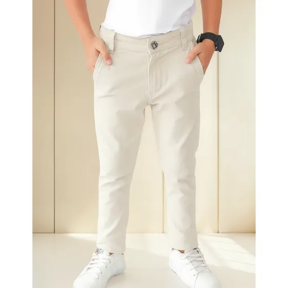 Calça De Sarja Infantil Bolso Faca/embutido C/ Lycra 