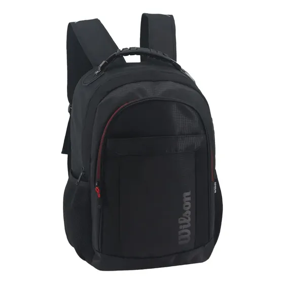 Mochila Wilson Porta Notebook Con Cerradura Candado Urbana Reforzada Adecuada Para Oficina Trabajo Universitaria Gym Para Viaje Color Negro