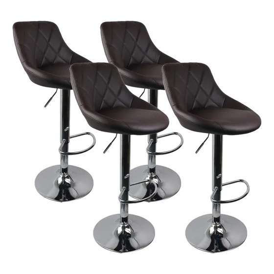 Taburete Bar Para Contador Cocina Giratorio Cuero Sintetico