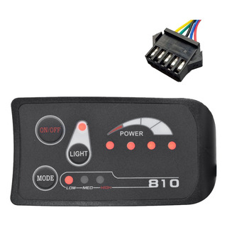 Medidor De Bicicleta Eléctrica S810, Pantalla Led, Ip65, 36 Medidor De Bicicleta Eléctrica S810, Pantalla Led, Ip65, 36
