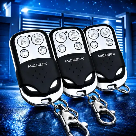 Kit 3 Controle Remoto Universal 4 Botões Para Portão Eletrônico Automatico Alarme Cerca Elétrica 433mhz Micgeek