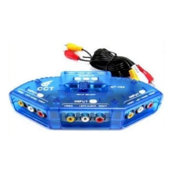 Multiplicador Switch Selector De Audio Y Video Rca 3 A 1  