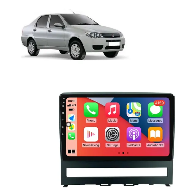 Central Multimídia Android Fiat Siena 2005-2012 2+32gb 9p