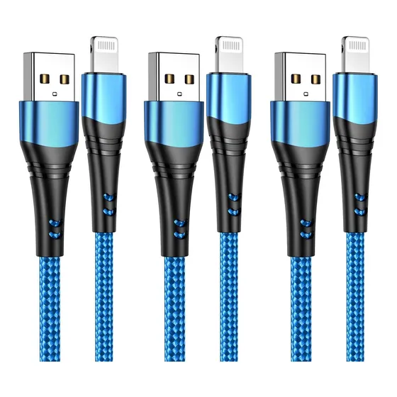 3 Cargador Para iPhone 10 Pie Cable Lightning Largo 13 8