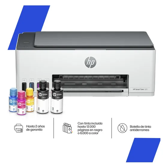 Impresora Todo-en-Uno HP Smart Tank 520 (1F3W2A)