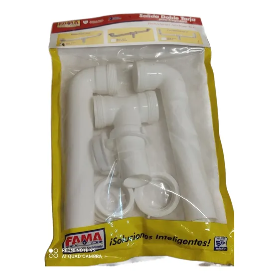 Colector Desagües Doble 1 1/2 Blanco Plástico Reforzado 